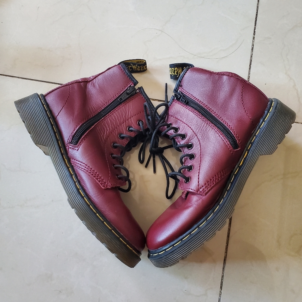 Burgundy Dr. Martens Size 2 Girls